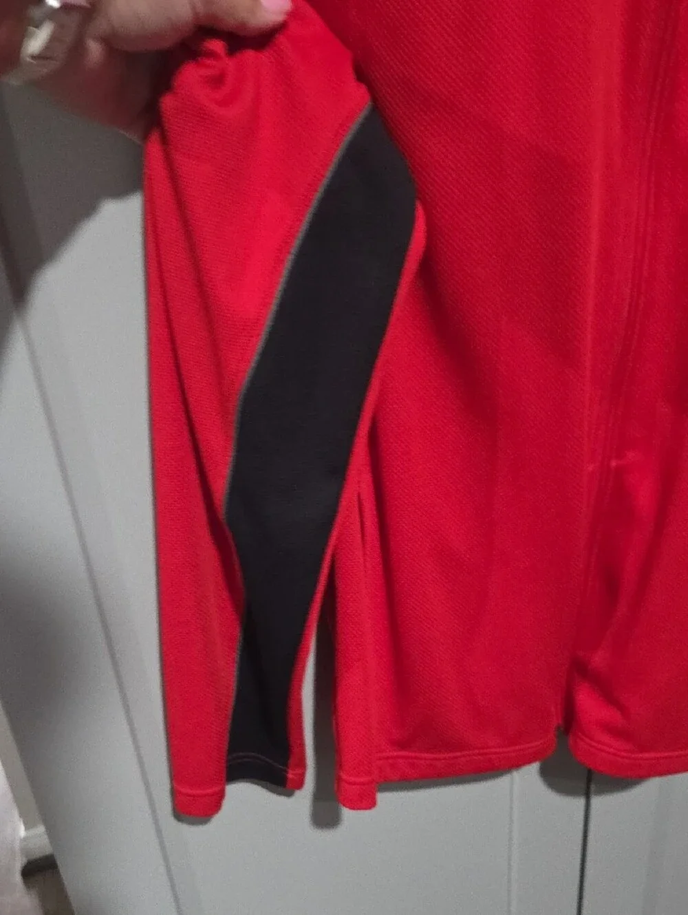 Under Armour Red Zip-Up Training Jacket with Black Accents